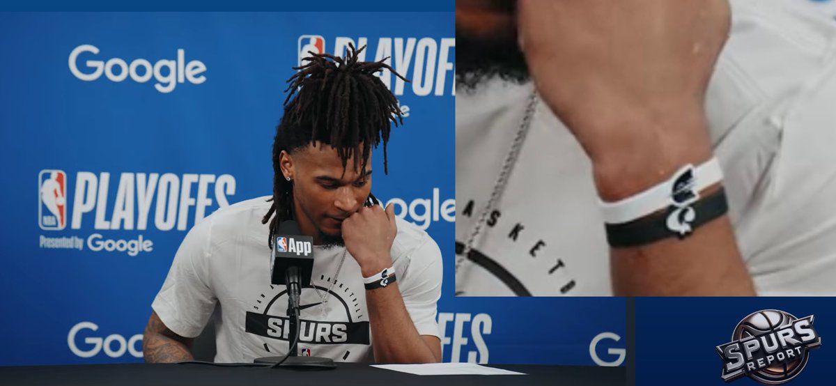 Small detail most missed. Big meaning.

Stephon Castle wearing both De’Aaron Fox and Dylan Harper’s logos during the playoffs says a lot about this Spurs team.

That backcourt looks completely locked in together.