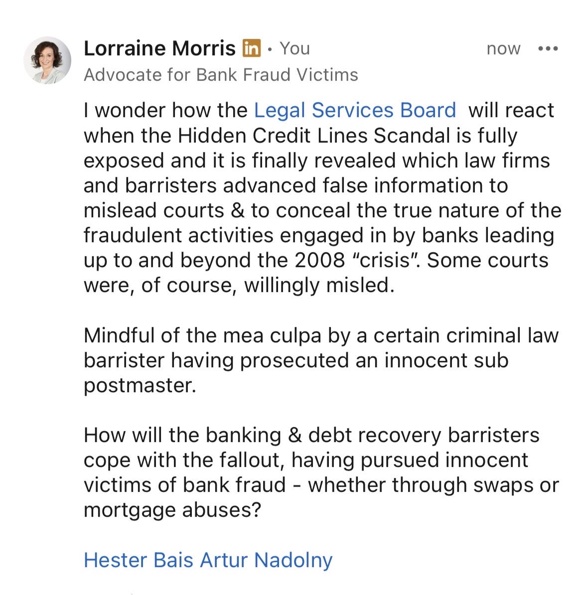 Lorraine Morris tweet media