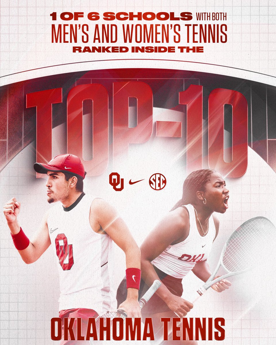 OU_MTennis's tweet photo. Surrounded by greatness. 🏆 https://t.co/WYfVJTC5yE