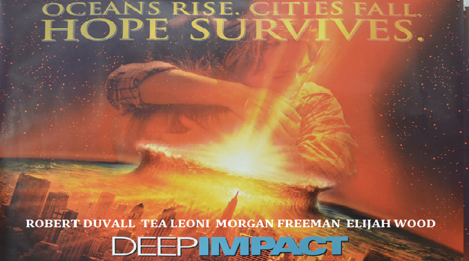 May 8 1998 DEEP IMPACT opens. Dir. Mimi Leder. The better of the year's 2 dueling, effects heavy, comet-on-a-collision-course-with-Earth disaster epics (see July's Armageddon) with POTUS Morgan Freeman &amp; astronaut Robert Duvall desperately plotting a long-shot counter offensive.