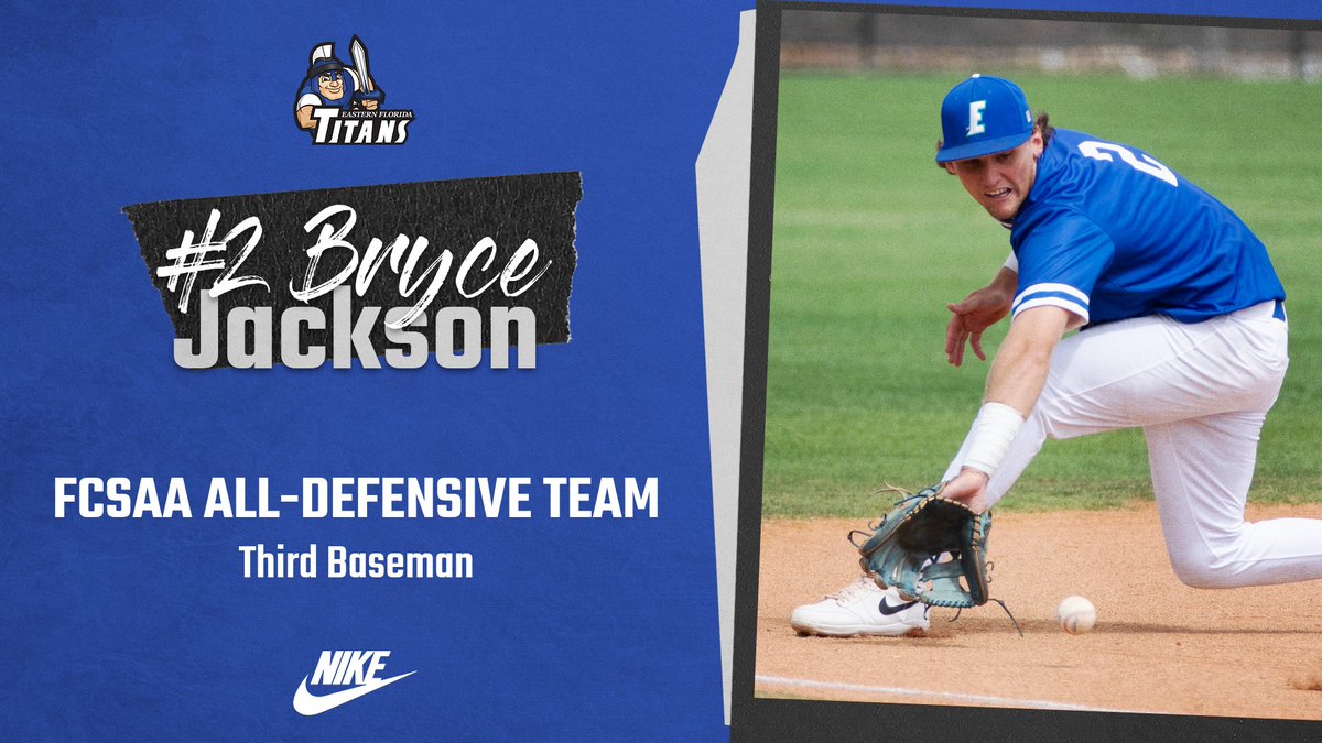 EFSCTitans's tweet photo. Baseball player Bryce Jackson was named to the FCSAA All-Defensive Team on Thursday night https://t.co/Zivf0J4Ubm