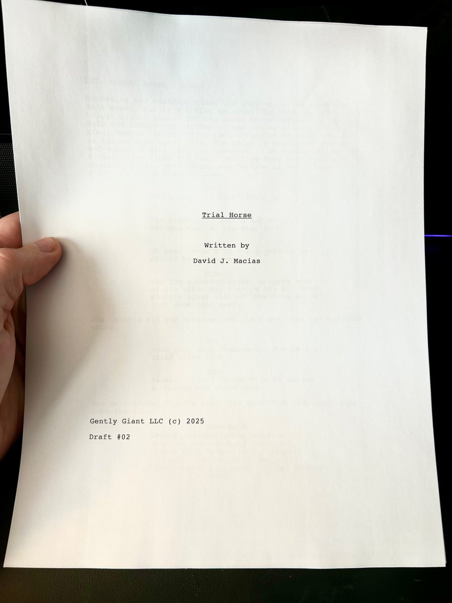DavidJMacias's tweet photo. Draft 01 of my feature length screen screenplay is done! 👏 Took me a few months off and on. Just in time to work through another couple of drafts for some competitions that are closing in a couple of weeks. #sundance #screenwriterslab #screenwriting #movies #films https://t.co/2SqV1asFi2