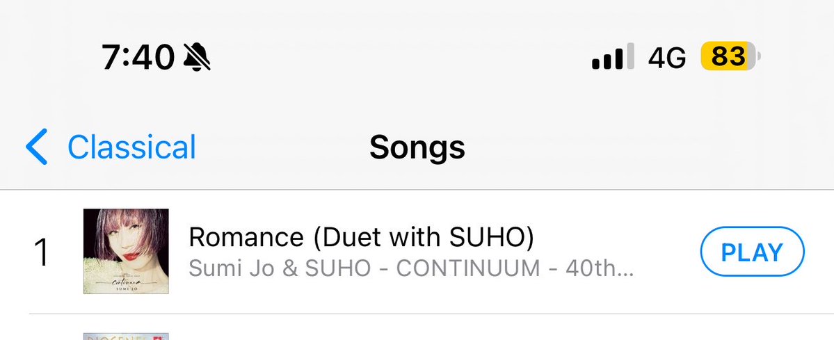 Malaysia Itunes Song Chart - Classical Genre #1

#SUHOxSumiJo_Romance
#조수미x수호_로망스

#Suho #수호 #김준면
