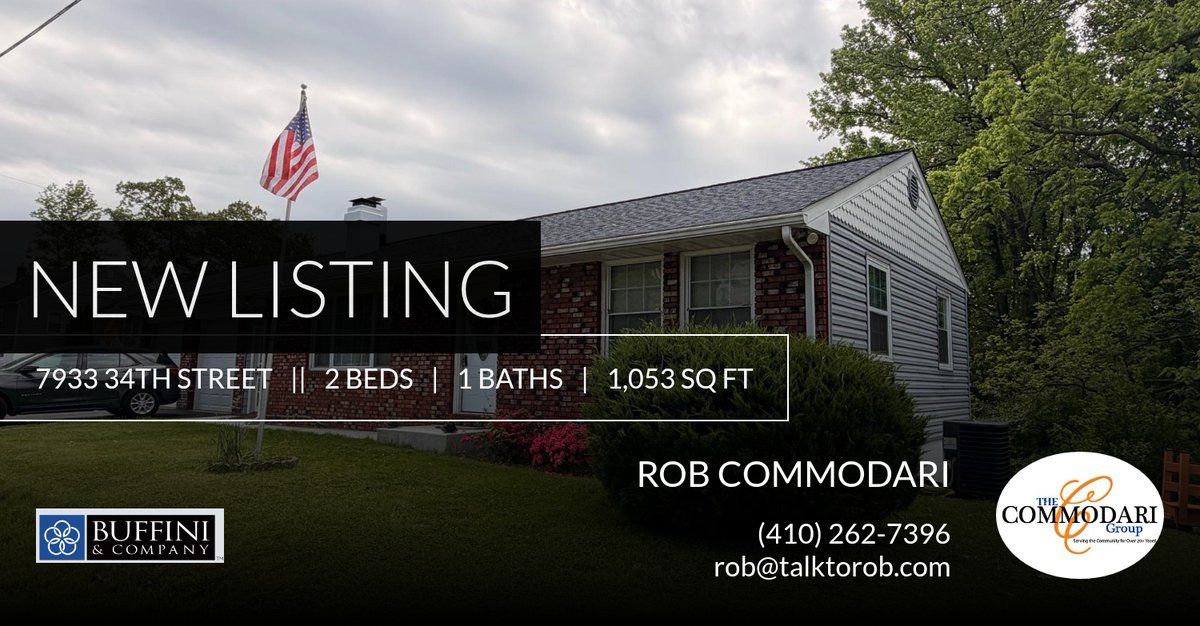 CommodariGroup's tweet photo. 📍 New Listing 📍 Take a look at this fantastic new property that just hit the market located at 7933 34th Street in Rosedale. Reach out here or at (410) 262-7396 for more information

Robert Commodari
THE COMMODARI GROUP
eXp Realt... https://t.co/ZXJxHXXyKz https://t.co/Ry8G47W68n