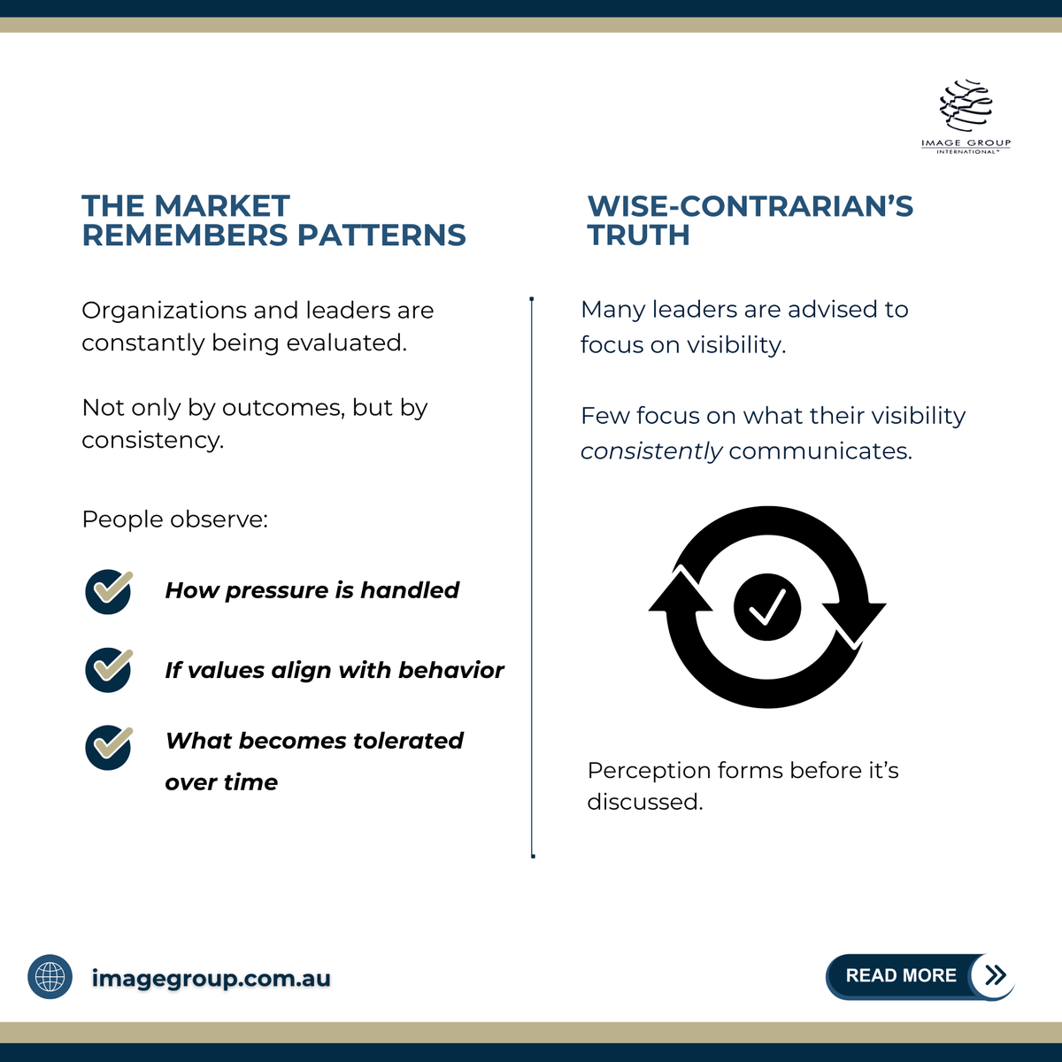 image_group's tweet photo. Most reputation damage happens quietly.
Not through major public failures, but through small inconsistencies that accumulate over time.

This week’s The Imagemaker™ explores why reputation is often shaped long before outcomes are visible. https://t.co/eWy494q4Qo