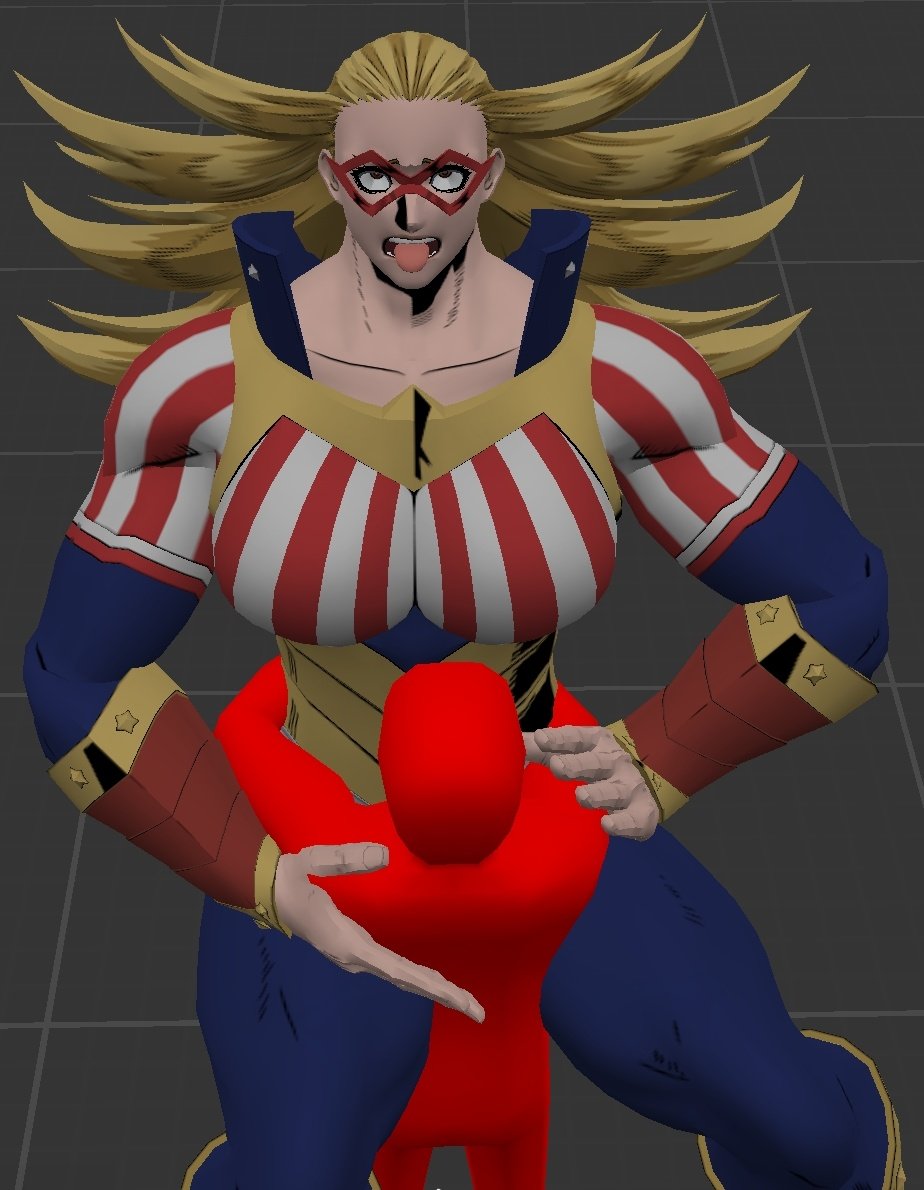 Julie3D's tweet photo. Star And Stripe Ryona Part 2: Star And Stripe Bearhugged By Red https://t.co/KmOL8JUO2B