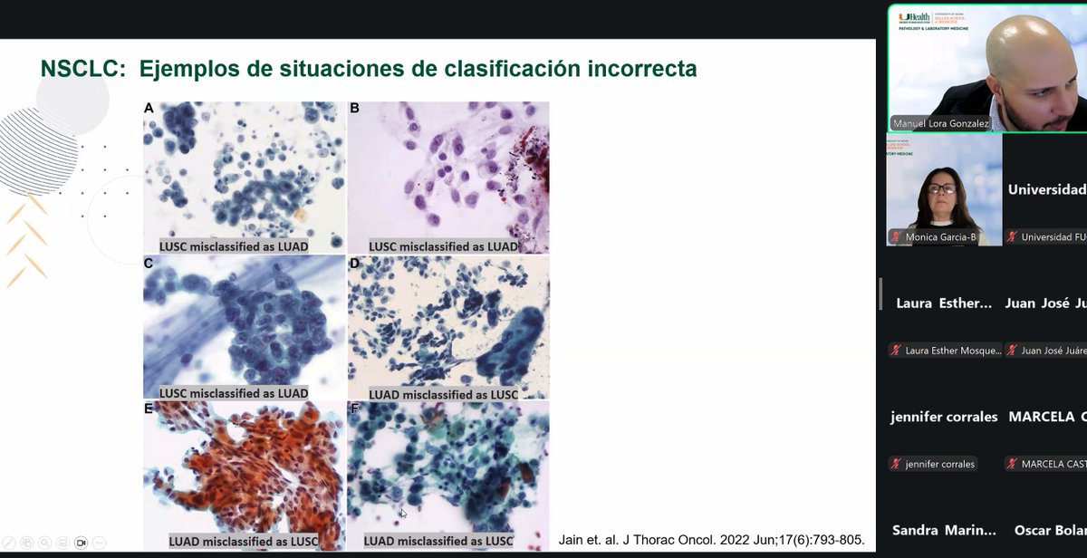 MonicaGarciaBu2's tweet photo. Masterclass with @manuel_lg on pulmonary small biopsies and cytology- Insightful pearls, beautiful cases, and an excellent reminder that morphology still matters🔬🫁@UMiamiPathology @MerceJorda1 @martin_poveda82 @asocolpat @JaylouVelez @CarmenGomezMD https://t.co/e7KJIdKYkJ