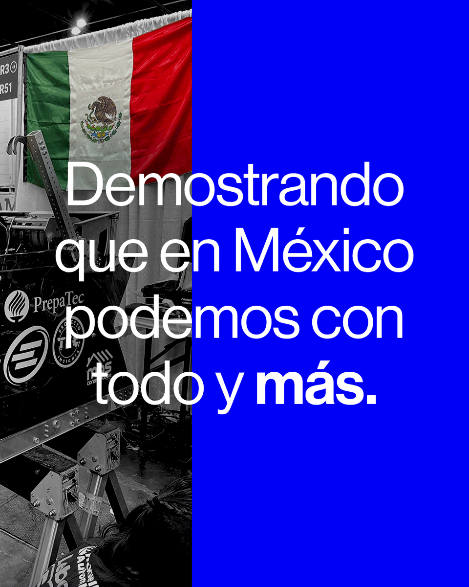 PrepaTec's tweet photo. Estudiantes de PrepaTec representaron a México 🇲🇽 en #Houston en el #mundial de robótica #FIRSTRobotics Competition, demostrando que la innovación, la disciplina y el trabajo en equipo comienzan desde las aulas 🔥 

¡Estamos orgullosos de ustedes! https://t.co/HvtsFbINK7