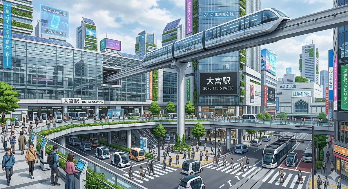 これが2076年の大宮駅だ！！🏙️