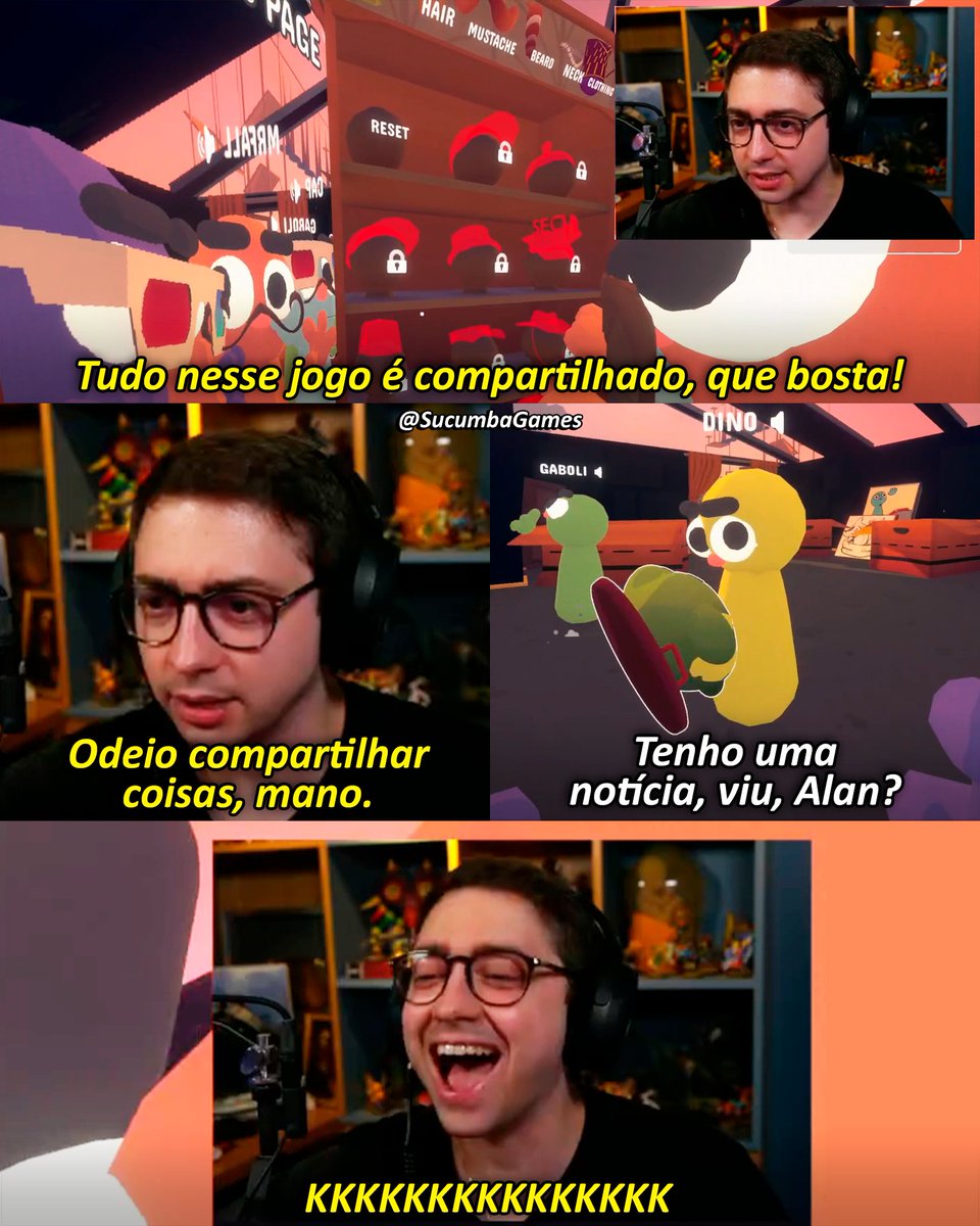 Alanzoka esquecendo que virou pai.