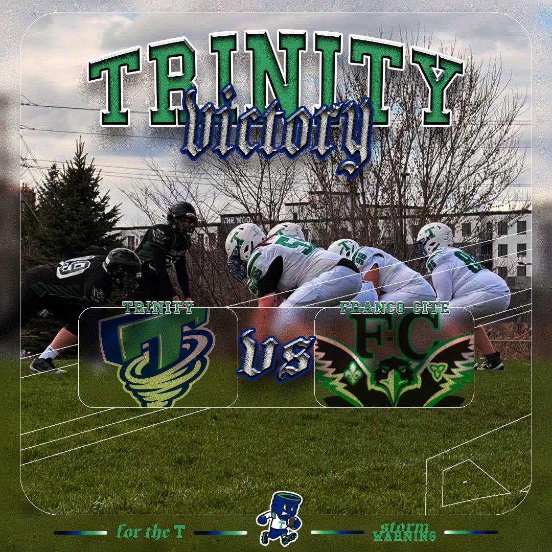 HTTornadoesFB's tweet photo. Staring the JV season with a W!
Big Win for the Trinity JV squad vs Franco Cite.
The Offense lead the charge to victory helmed by @GodricDunlop .
#ForTheT | #OHSF | #NCSSAA | #ONHSFB | #FootballCanada | https://t.co/qZASAb7G8H