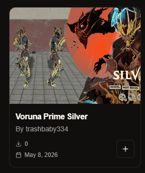 DEUS_WF's tweet photo. SOMEONE MADE A VORUNA SILVER MOD OMG YESSSSSSSSS!!!! #WARFRAME #DEADLOCK https://t.co/VnMlKcvzgS
