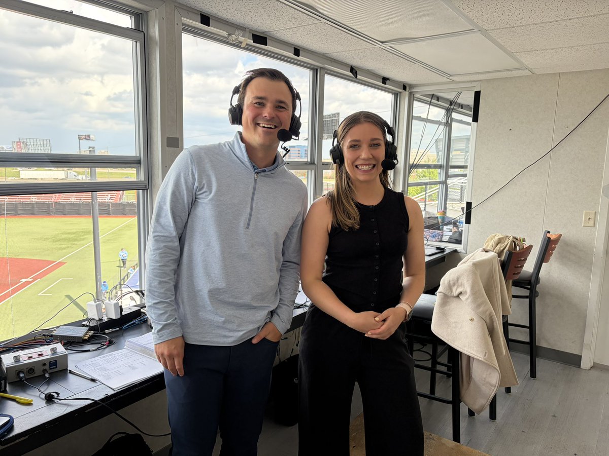 evstockton's tweet photo. We’re ready for a full weekend of the @BIGEAST softball tournament in Chicago! 

Come join @BreaLassek and I on @ESPNPlus all weekend long as the best softball teams in the Big East battle to crown their latest champion 🥎 https://t.co/Sroxzal5u9