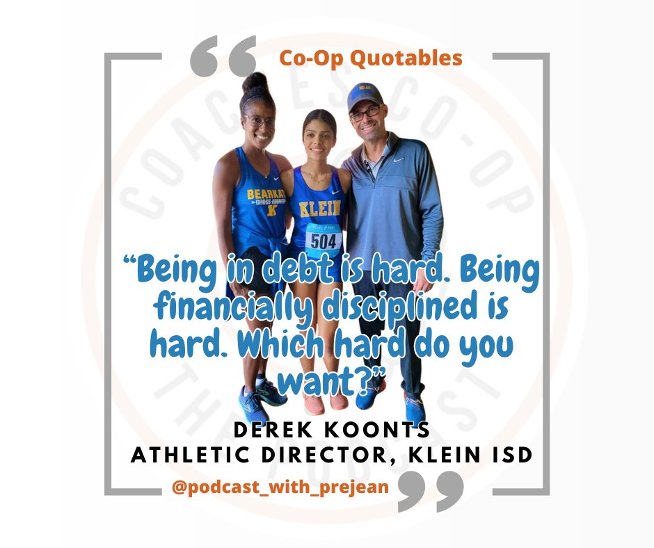 CoachPrejean1's tweet photo. Which hard do you want?"
Part 3 of the #BTGSeries with @KleinISDAth AD @Derek_Koonts now streaming on YouTube. 
Check it out!
#EmbraceTheHard #Leadership #WhichHardDoYouWant https://t.co/bgIohrnnis