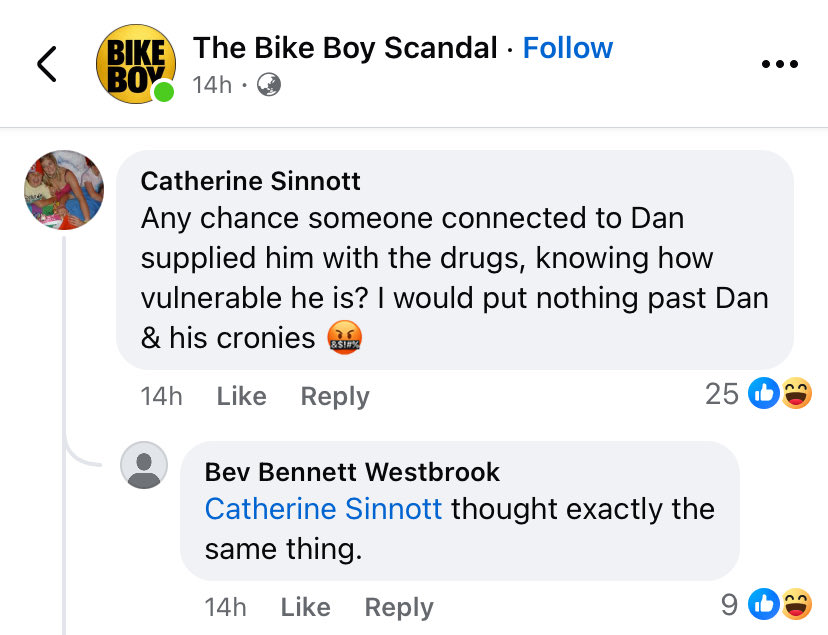 tiny_watermelon's tweet photo. The Machete Melbourne/SendThemBack derangos have suddenly found a new sense of empathy for drug addict criminals. Trauma is now (temporarily) acceptable and valid and it is someone else’s fault for Ryan’s poor life decisions.
Totally sane stuff on Facebook #BikeMan https://t.co/0FaDcT6x0k
