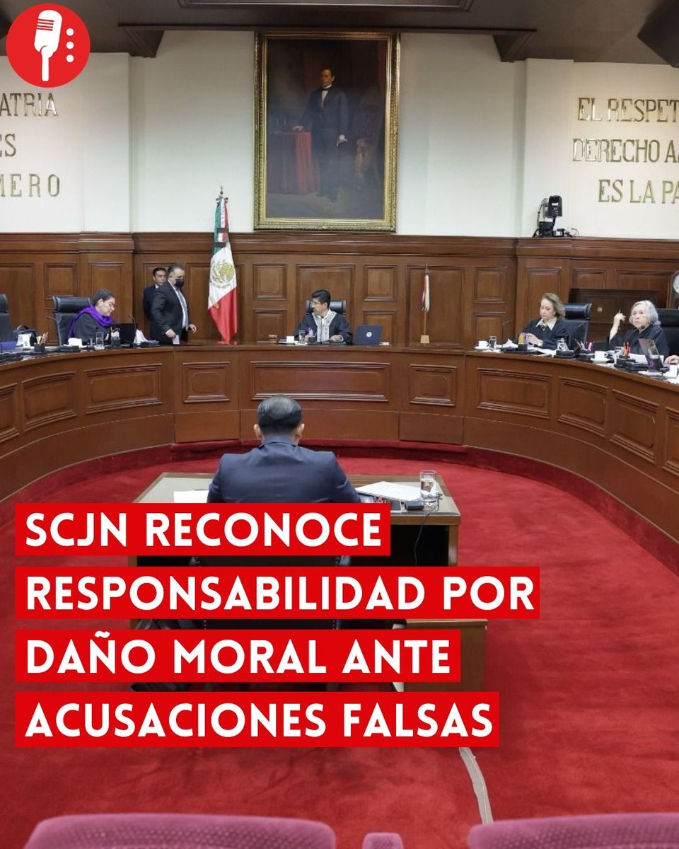 ⭕️ OJO | SCJN RECONOCE RESPONSABILIDAD POR DAÑO MORAL ANTE ACUSACIONES FALSAS

La Suprema Corte de Justicia de la Nación (<a href="/SCJN/">Suprema Corte</a>) determinó que las acusaciones falsas realizadas entre particulares, que dañen el honor o la reputación de una persona, pueden generar responsabilidad
