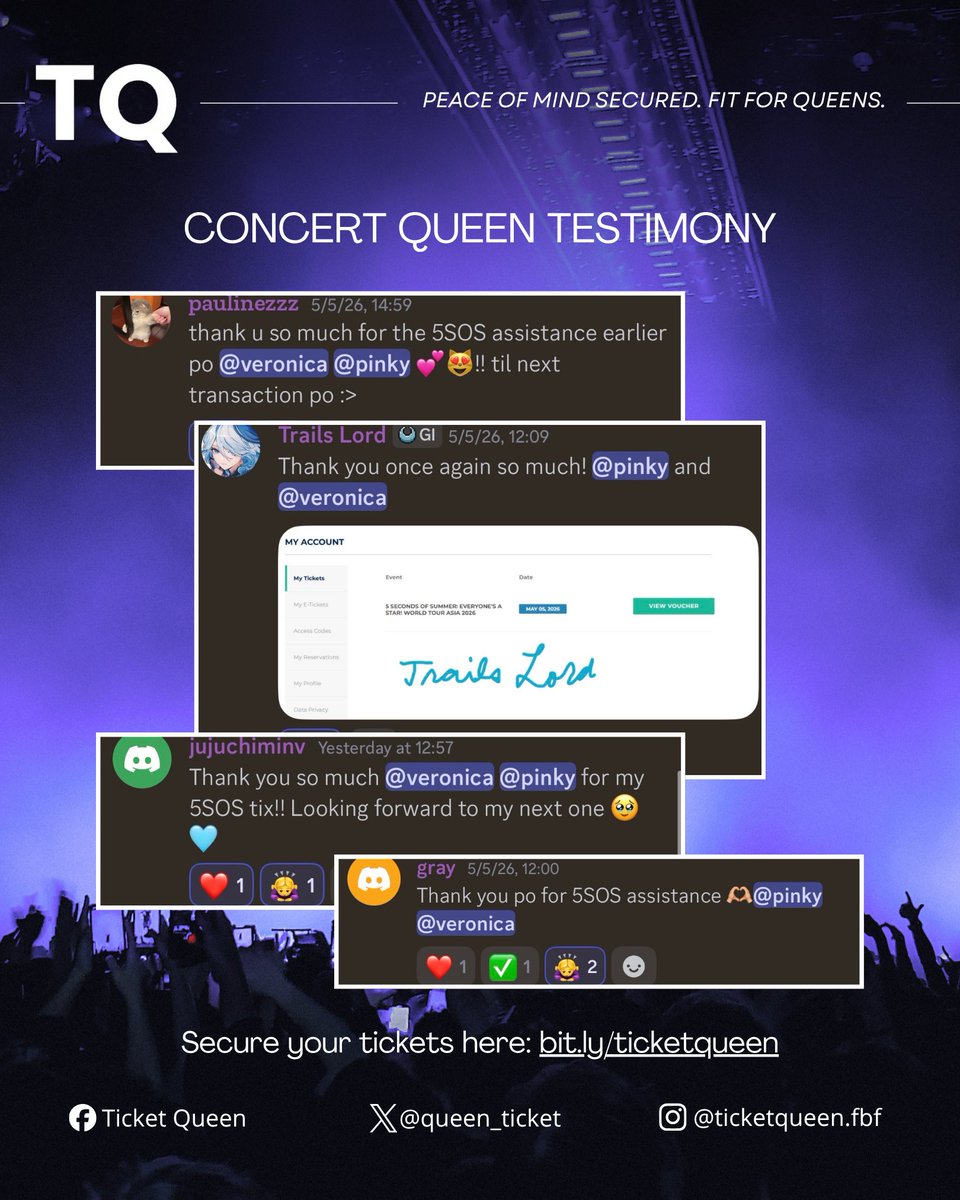 Ticket Queen | Peace of mind secured tweet media