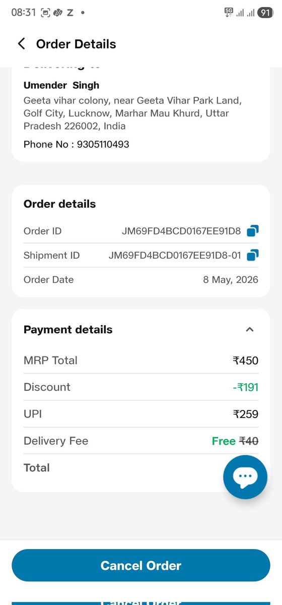 KumarUmender's tweet photo. @JioMart @JioMart_Support -below two orders are Quick but still waiting for delivery..

Please support https://t.co/aD2DIq1JTj
