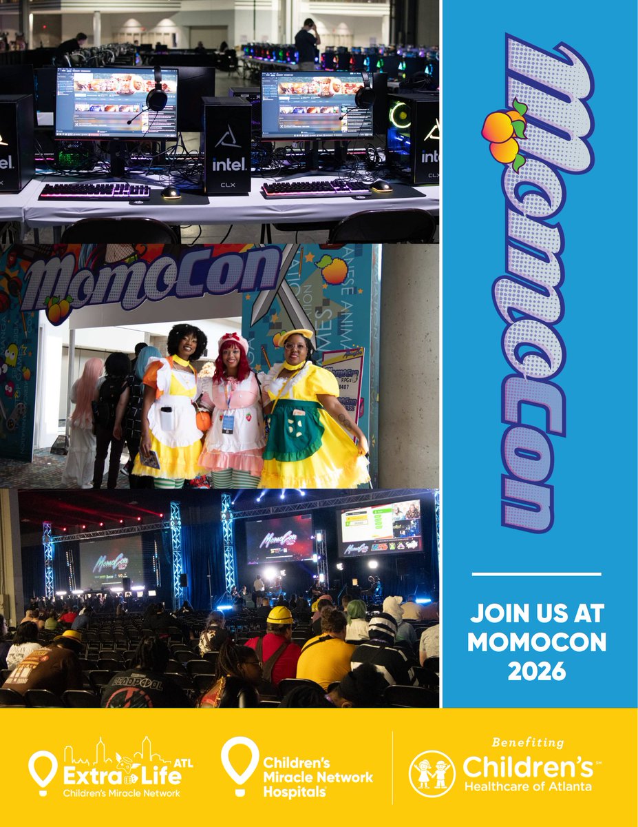 ExtraLifeAtl's tweet photo. MomoCon 2026 is closer than you thinkโฆ ๐
Weโre already working behind the scenes and canโt wait to show you whatโs coming.
๐
May 21โ24
Stay tuned.
#ExtraLifeATL #MomoCon https://t.co/M0bdr6GeYy