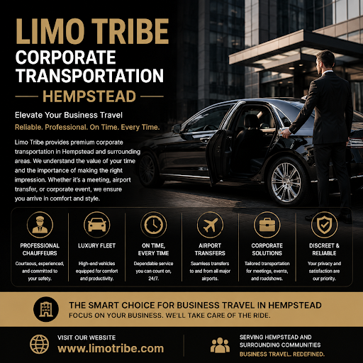 DispatchLtny's tweet photo. Travel with confidence and comfort in Hempstead 🚘✨

LimoTribe provides premium Corporate Transportation Hempstead for executives, meetings, and business travel—always on time, always professional.

🌐 https://t.co/NFWBYE0gQv https://t.co/pnMAfJ46aS