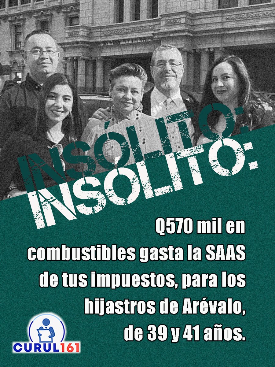 #SAAS #gasto Una investigación periodística reveló que los hijastros de Bernardo Arévalo son mantenidos con los impuestos de la ciudadanía. Solo en sus lujosos carros, el gasto es de Q20 mil mensuales.

👥 Únete a nuestra comunidad de WhatsApp: chat.whatsapp.com/JthHauPPO2wBml…