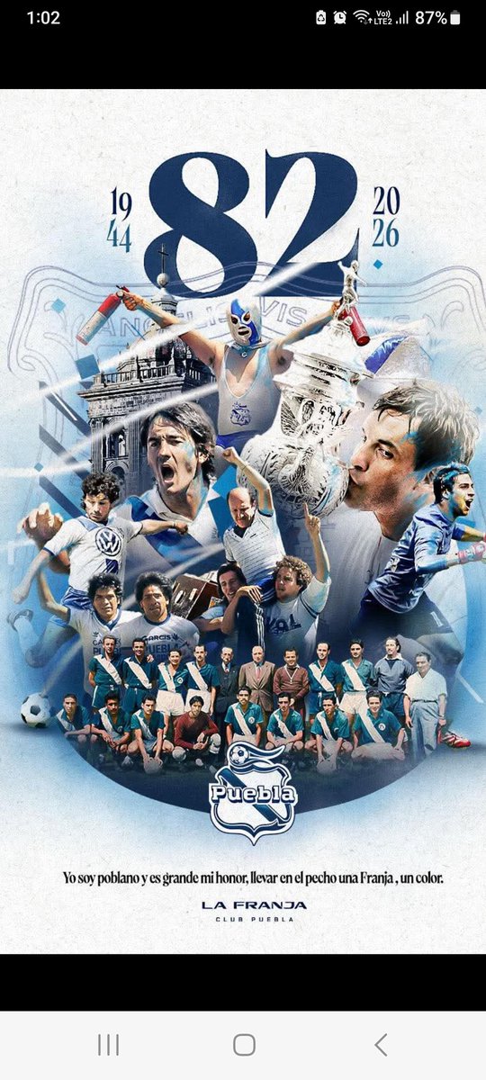 Feliz  82 aniversario <a href="/ClubPueblaMX/">Club Puebla🎽</a> siempre agradecido ❤️