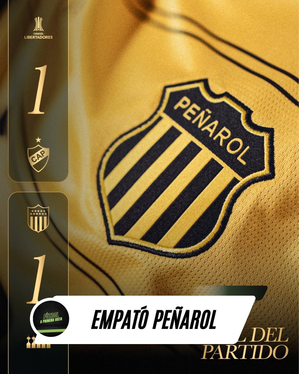 🏆 COPA LIBERTADORES 

🟰 Peñarol empató 1-1 con Platense.

Peñarol no hizo un buen primer tiempo, pero fue efectivo, en su único remate al arco, Facundo Batista puso el primero. Platense fue superior, generó más juego, llegó varias veces y encontró el empate por medio de Lagos.
