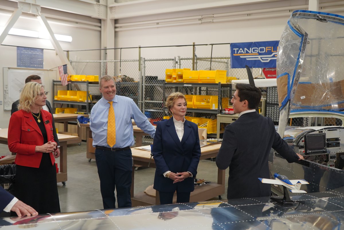 AlaskaDEED's tweet photo. U.S. Secretary of Education McMahon visited Mat-Su Career &amp; Technical High School this morning, where Principal Jason Ross highlighted the school’s many career-focused programs and the exceptional opportunities they provide for students. https://t.co/tMxjxl6XMM