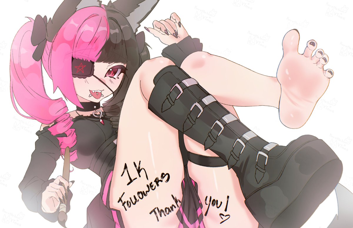 VToesOfficial's tweet photo. Toerika wanted us to pass along a message after we crossed ✨1000✨ followers 🙏

“1K already…? I honestly thought we’d lose footing before getting this far. Thank you for sticking around through all the memes, chaos, and degeneracy 🩷”

From all of us at VToes:
Thank you for devoting your soles to this little adventure 🦶 

🎨art by our dearest @korettebun #VToes