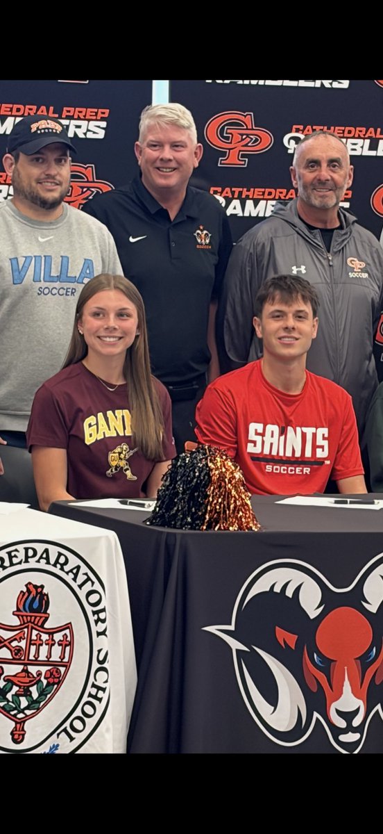CPRamblerSoccer's tweet photo. Signing day for Senior Max Johnson committing to play college soccer at D’Youville!! We are looking forward to watching Max do great things for the Saints!!! He is right where he belongs in Buffalo!! Congrats and Good Luck Max!! ⚽️🧡🖤🏆@_max_johnson9 @dyouville_msoc https://t.co/MRMLc3soKH