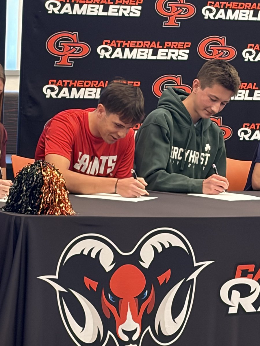 CPRamblerSoccer's tweet photo. Signing day for Senior Max Johnson committing to play college soccer at D’Youville!! We are looking forward to watching Max do great things for the Saints!!! He is right where he belongs in Buffalo!! Congrats and Good Luck Max!! ⚽️🧡🖤🏆@_max_johnson9 @dyouville_msoc https://t.co/MRMLc3soKH