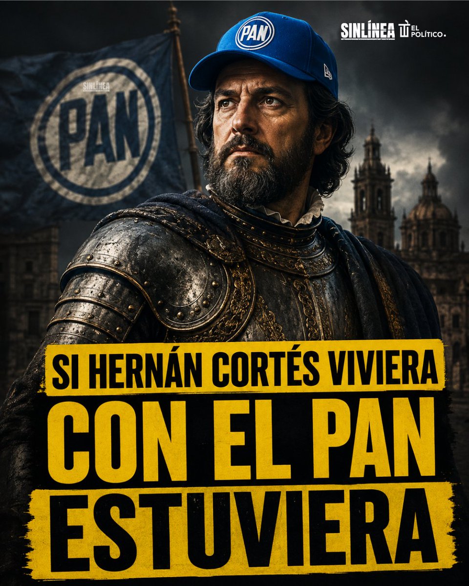 ‼️Si Hernán Cortés viviera, ya tendría gorra azul y conferencia con la derecha.

Los que hoy quieren reivindicar al conquistador se olvidan de las atrocidades contra los pueblos originarios.

México no se arrodilla ante quienes romantizan la conquista.

 La memoria histórica