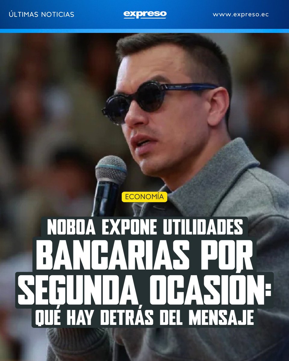 Expresoec's tweet photo. El presidente Daniel Noboa publicó una tabla con ganancias de seis bancos privados y cuestionó a medios que informan sobre la crisis económica.

Mira lo que dijo y la reacción de especialistas 👉 https://t.co/X99wxPfINz https://t.co/F8Pw2hq7f7