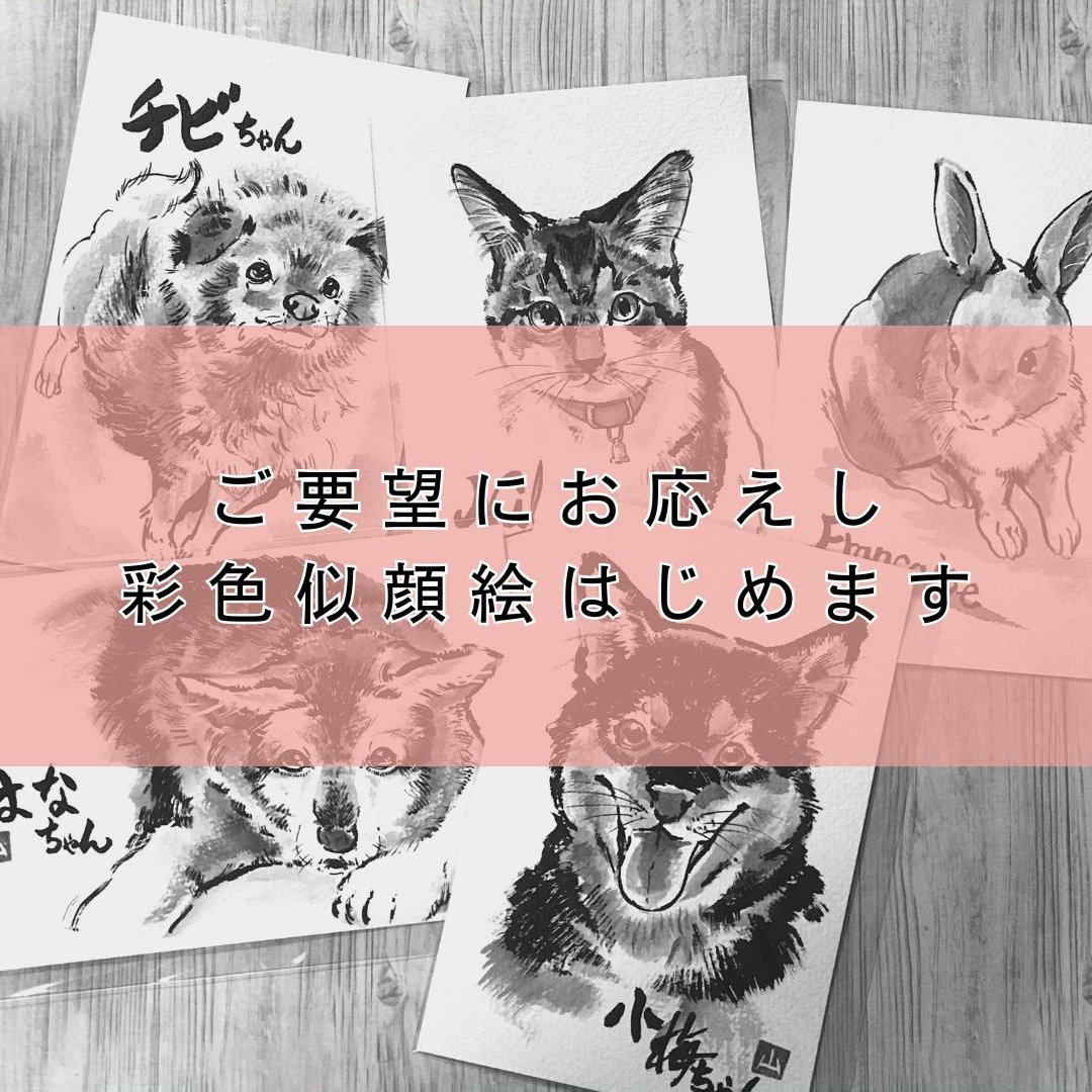 そして今年から！とうとう！彩色似顔絵始めます！！ 今まで彩色を渋っ