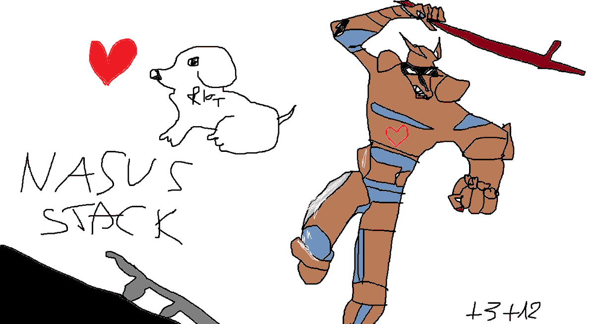 NASUSSTACKEUW's tweet photo. @LoL_France @RiotShantzilla Bonjour ! OTP Nasus, il ne me manque QUE le skin K-9 pour finir ma collection. 🐶

J'ai fait ce dessin pour vous (et ouvert 200€ d'orbes sans succès 😭). Un petit geste possible pour mon Shurimien ? 🙏
PS : le skin n'est pas apparu dans ma boutique :( https://t.co/izi8wu69lv