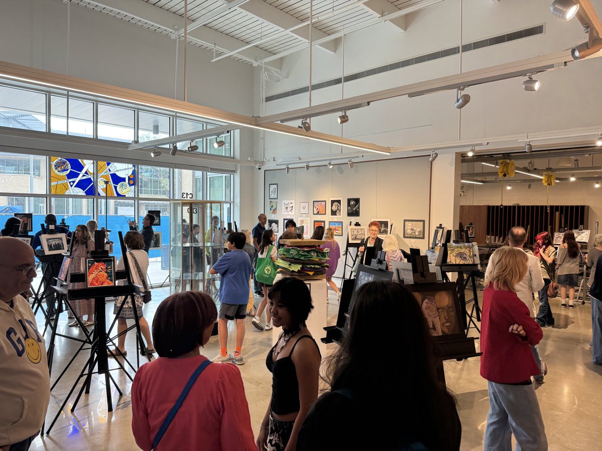 ArtTeach_AHHS's tweet photo. What an amazing show! Congratulations to AHHS Visual Arts students! 2025/26 is on display and almost in the rear view. https://t.co/wCV1P334Hu