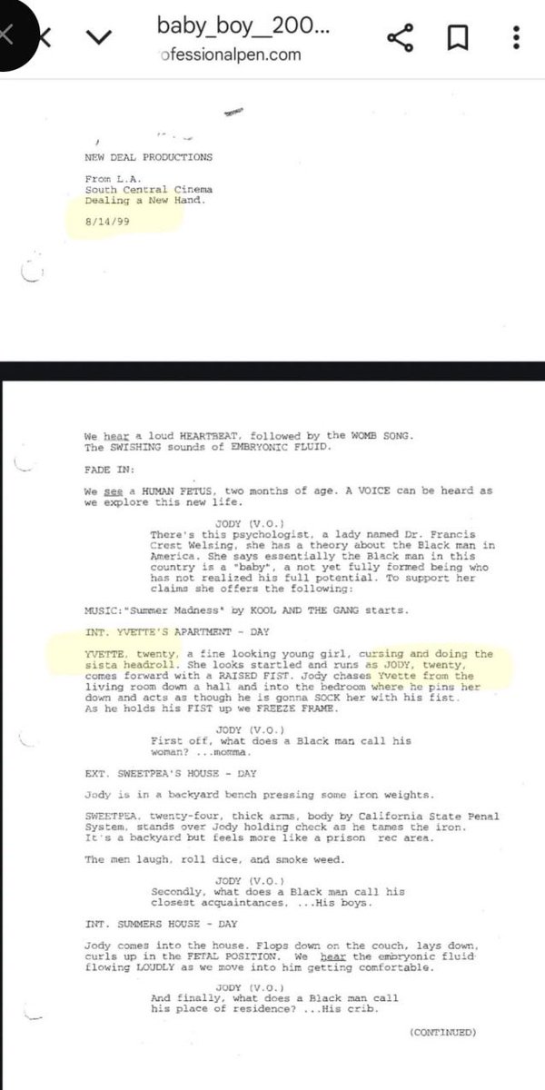 TroIIflamingo's tweet photo. @callmemiraxo @RealFamilyCrete This is from the actual movie script https://t.co/tPY4ny2f2g