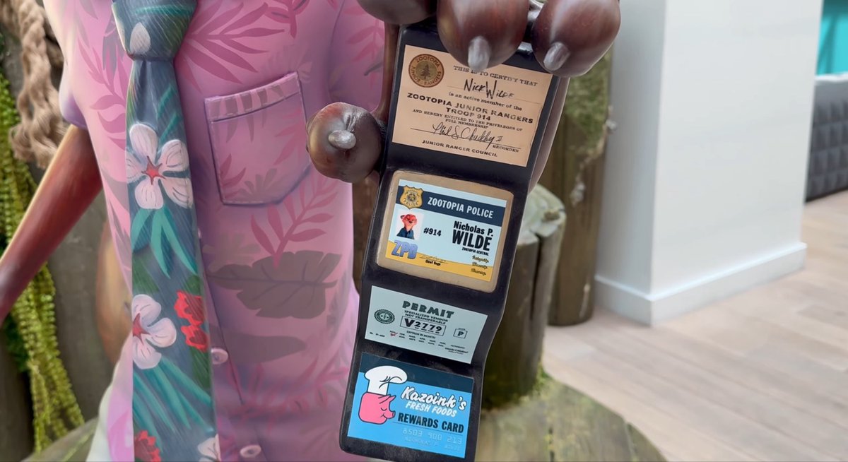 safewordcoconut's tweet photo. Nick’s wallet at Walt Disney animation studios - 2026 https://t.co/x87HlhOoyN