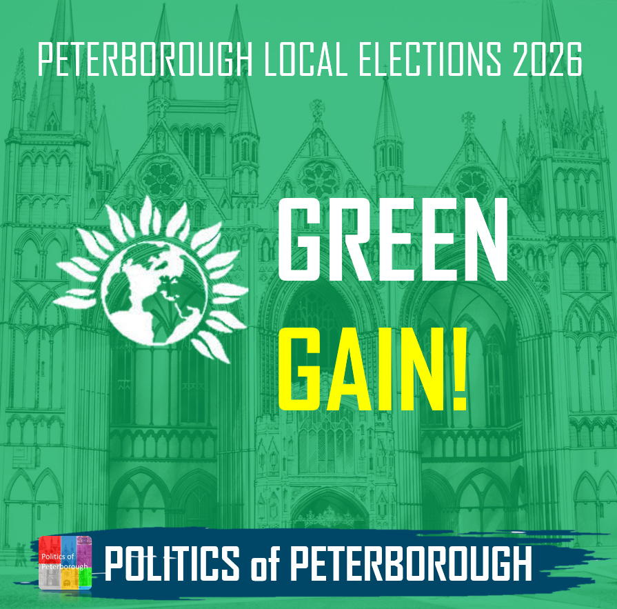 PoliticsPboro's tweet photo. Fletton &amp; Woodston

🟩GRN: 37.72% (+27.84%)
🔷RFM: 26.74% (NEW)
🟦CON: 16.03% (-23.66%)
⬜IND: 9.66% (NEW)
🟥LAB: 9.51% (-33.50%)

No Lib Dem (6.79%) as previous.

Green GAIN from Labour.

Turnout: 34.50% (+8.38%)

Changes w/ 2022 https://t.co/Iy99U9wyZN