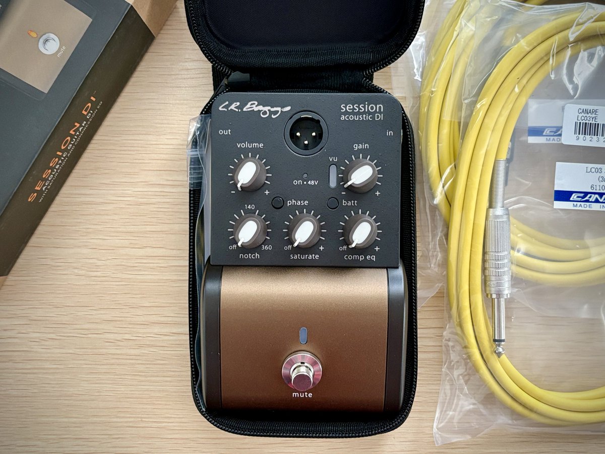 アコギ弾き語りの音の安定・改善のために導入した！
手のコントロール大前提だけど、機材面でももう一押しできるといいな…！

ついでに黄色いシールド欲しかったから買っちゃった🟨(さユり概念カラー)