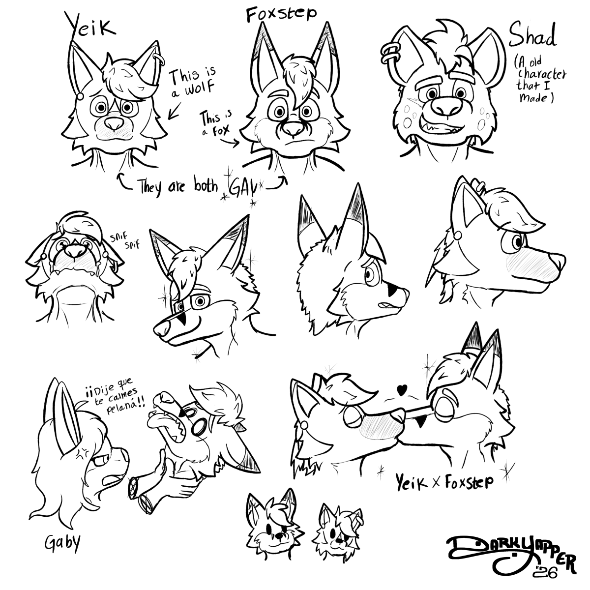 DarkYapper's tweet photo. Some sketches I did to practice expressions and angles, I hope you like them, I had so much fun making them that I even wanted to do more hehe

#furryart #furryartwork #digitalart #FurryArtist #furryfandom https://t.co/4AOM3Faint