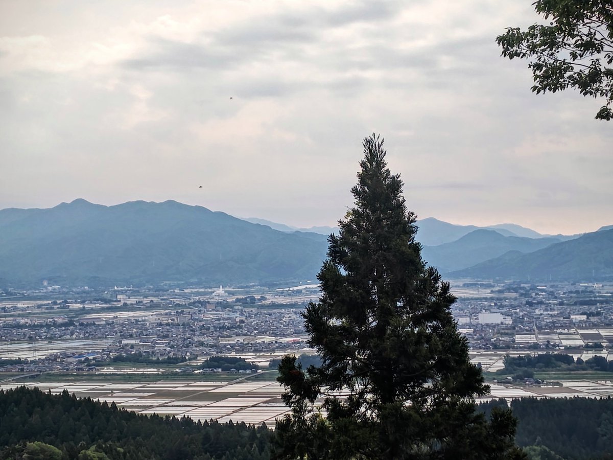 新潟県五泉市
菩提寺山 山頂248m

田んぼの水面が素晴らしい