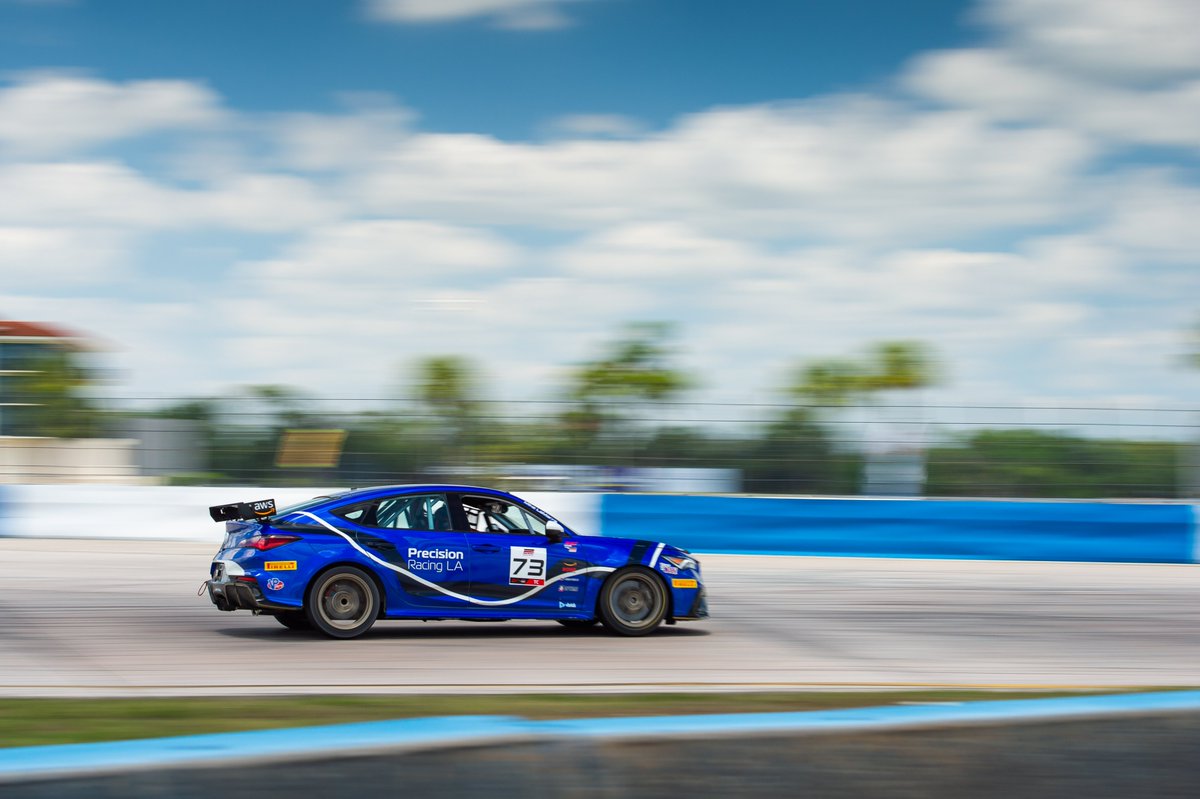 PrecisionRacLA's tweet photo. Sebring International Raceway

Qualifying is complete for TC America Race 1 on Friday, and Mike LaMarra is keeping his focus forward after a full day of progress with the Acura Integra Type S.

“Well, I would say that it was disappointing, the outcome (Qualifying). However, I think the car improved from the previous two practices, so I think we’re going in the right direction. With the changes we’re going to make this evening, we’re going to have a racy car and plenty of folks to pass in Race 1.”

The pace is building. The work continues. Race 1 is up next. Green Flag flies 12:00 PM ET watch live link below
https://t.co/wAg7m7JINp
#TCAmerica #AcuraIntegraTypeS #AcuraMotorsports
