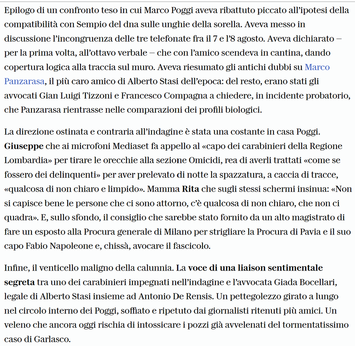 Io sono stanca di questa gente, si sono giocati definitivamente ogni tipo di empatia che potessero generare. Quindi vi posto tutto l'articolo di Pisa #Garlasco