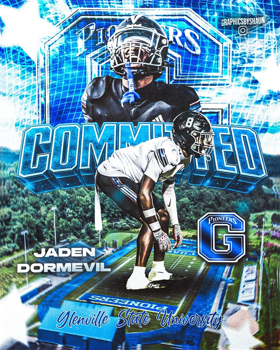 JadenDormevil's tweet photo. I am blessed to announce that I have officially signed with the Glenville state university pioneers!!!! 🏈#agtg @MHSPirateFB @Coach21Patton @Coach_Forrest @GlenvilleStFB @ExpoRecruits @FCRecruits @FootballCounty1 @FGMIslandFest https://t.co/uezapSWAhu
