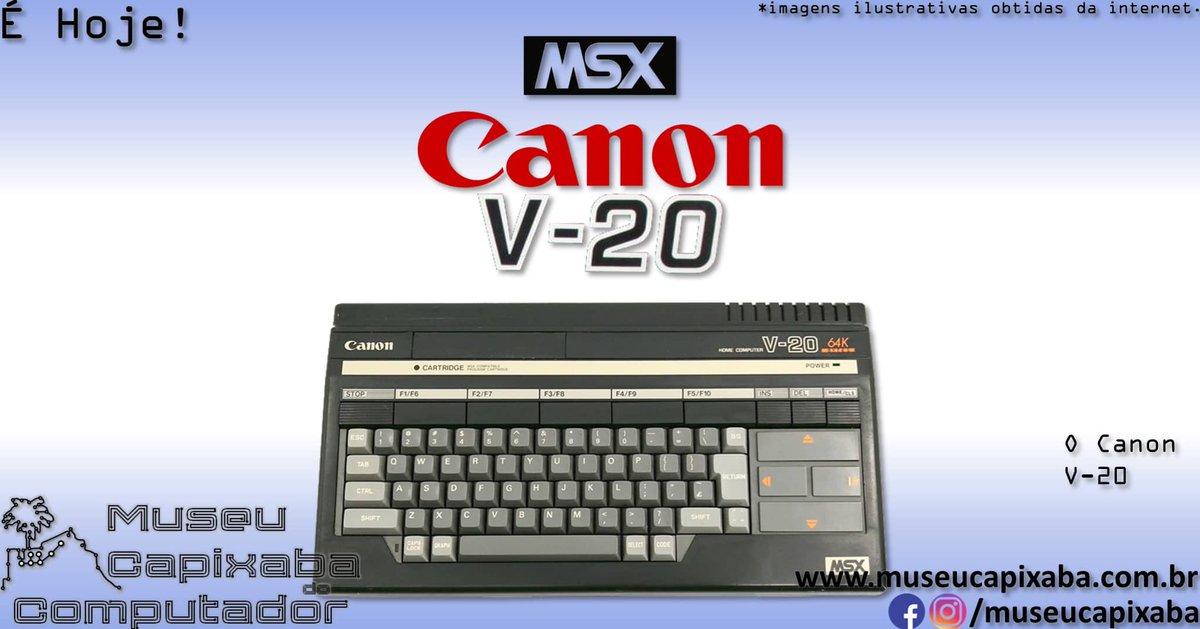 museucapixaba's tweet photo. É hoje! O microcomputador MSX Canon V-20 de 1984.
+em https://t.co/lb6nFkmQZk
#MuseuCapixaba #mcc #éhoje #museu #tecnologia #retro #geek #retrocomputing #capixaba #descubraoes #ES #OnThisDay #Canon #CanonV10 #CanonV20 #MSX #GeneralInstrument #V20 #Z80 #CanonT90 #Zilog #AY38910 https://t.co/w57JQq4X54
