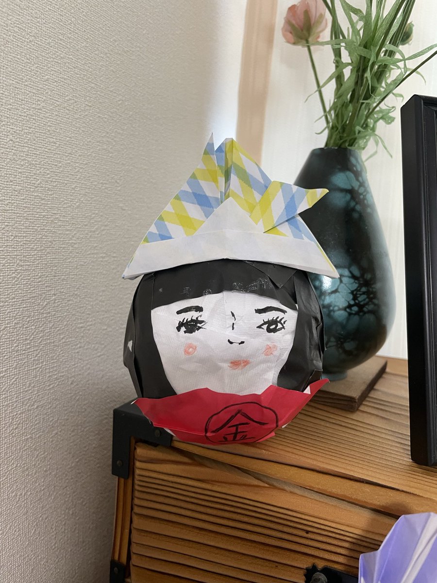 デイサービスで母が作ってきた金太郎。かわいい🩷