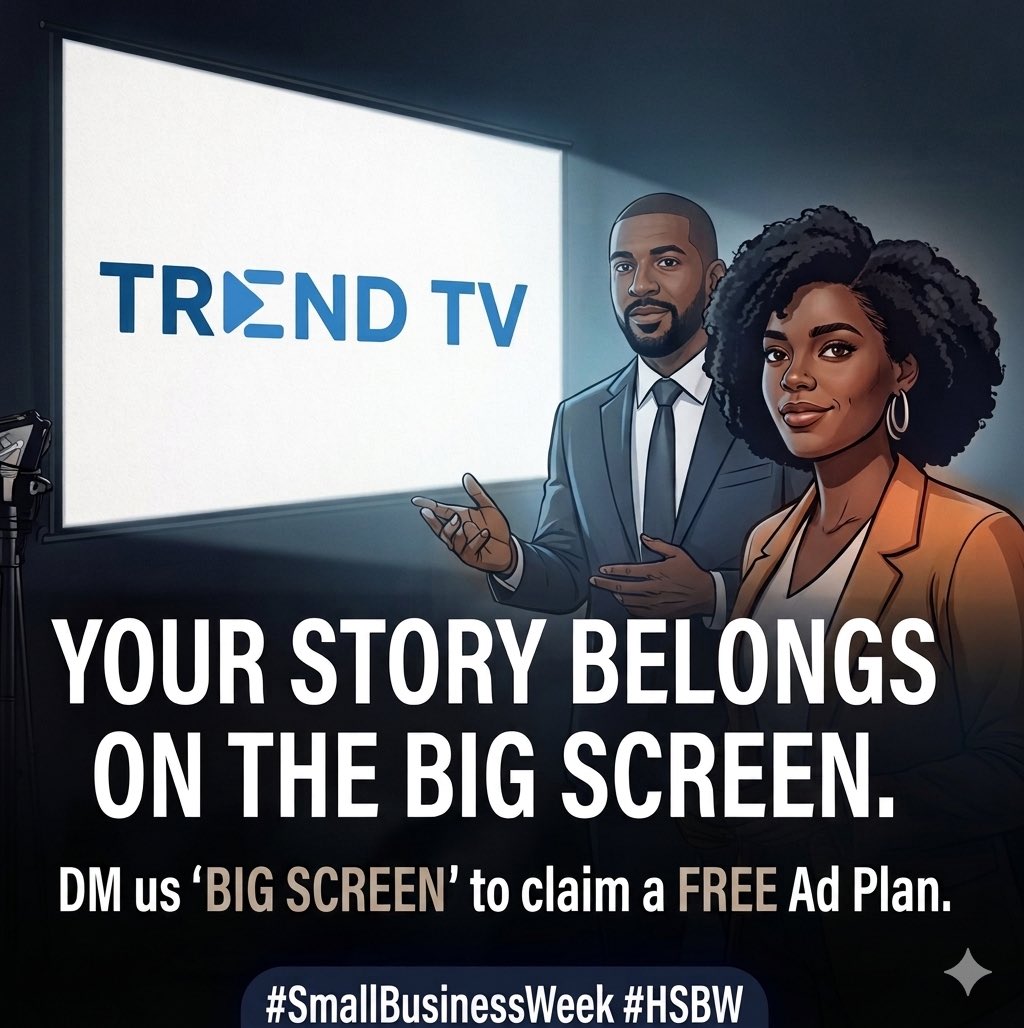 trenddotapp's tweet photo. ‌ Your brand. Our screen. Maximum impact. 💥

We’re celebrating the dreamers and the doers this week. Ready to scale? We’ve got a FREE Ad Plan waiting for you. 

📩 DM us 'BIG SCREEN' to grab yours. >

@ceojoelotterstr @bradmorgan74747 

#SmallBusinessWeek #GrowthMindset #TrendTV #AdStrategy ‌
