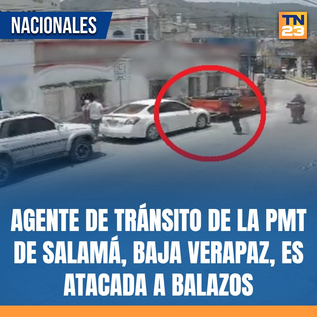 TN23NOTICIAS's tweet photo. 🚨 #Agente de #tránsito de la #PMT de #Salamá, #BajaVerapaz, es #atacada a #balazos ➡️ https://t.co/HlN6RBmX3L https://t.co/bsXeqRHBnP