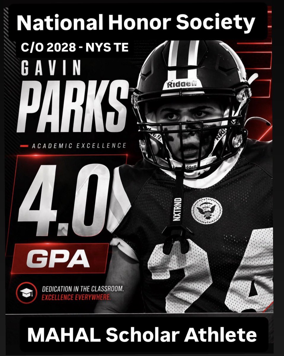 GavinParks_'s tweet photo. Tonight I was Inducted into the National Honor Society! 📈📚 GPA 4.0 #Excellence #HonorRoll 
@youareathlete @Excelspeed12 
@jr_gennaro5567 @DomVinci15 
@CoachKenBarger @PRZcory @UANextFootball @NxgnCamps @adidasFballUS @Rivals @tomloy247 @MaxPreps @On3Recruiting @SportsRecruits @WRCoach_E  @JD_XOS @jeff_xos @Dwight_XOS @JLabs_XOS @Armstrongscout @KyleMorgan_XOS @EdOBrienCFB @BrianDohn247 @swiltfong_  @one11recruiting @gregcooperusa @nickdall22 @EdOBrienCFB @BrendanScoutsNJ  @247recruiting @ChadSimmons_ @TravionScott   @Gelarbee @CoachAThompson @Brettarce84 @Coach_Broom  @GregBiggins @RyanSnyderOn3 @adamgorney @GregSmithRivals @TravionScott @Coach_Hankton @NationalComb1ne @DrewSartoriBCFB @ArmyWP_Football @NavyFB @CuseFootball @RFootball @CoachMWillis